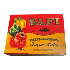 SAFI Sardine Fillets – Lata Style (Peppers, Tomato & Onion in Sunflower Oil) – 105g