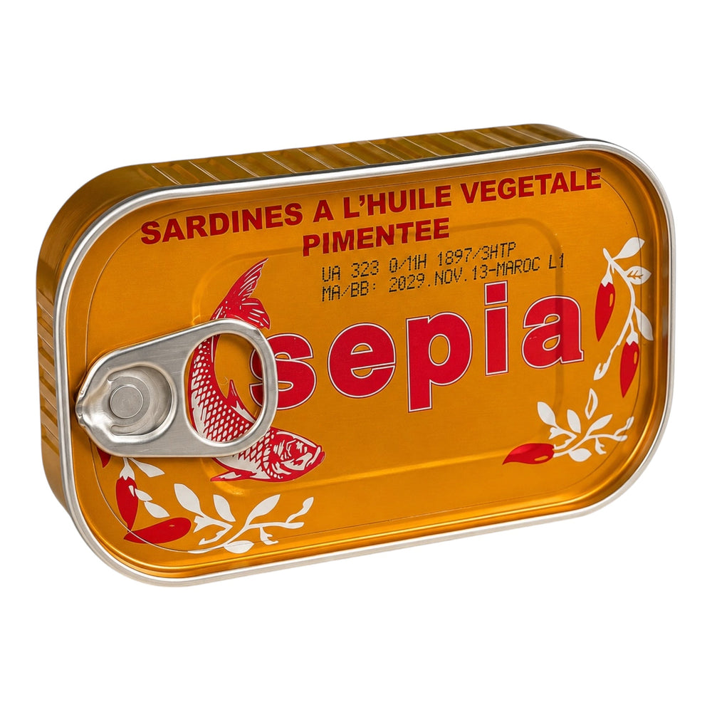 Sepia Spicy Sardines in Vegetable Oil 125g | Moroccan Canned Sardines | ZaytunaMart Canada