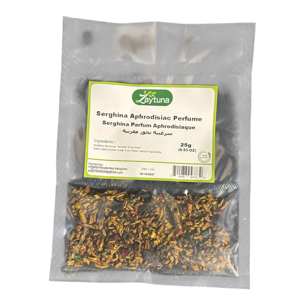 Serghina Moroccan Incense Aphrodisiac Parfume 25g - Authentic from Zaytuna Mart Canada