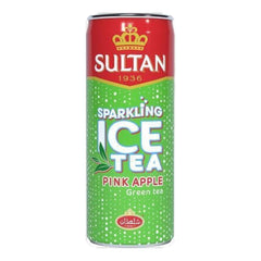 Sultan Sparkling Ice Tea Pink Apple – Green Tea Drink (330 ml)