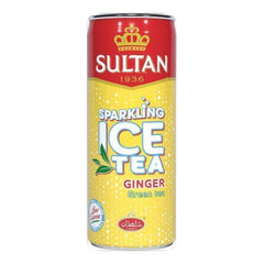 Sultan Sparkling Ice Tea Tropical Green Tea – Moroccan Beverage – 330 ml