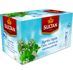 SULTAN Tisane Collection After Meals: Caraway, Rosemary & Peppermint - 20 Bags