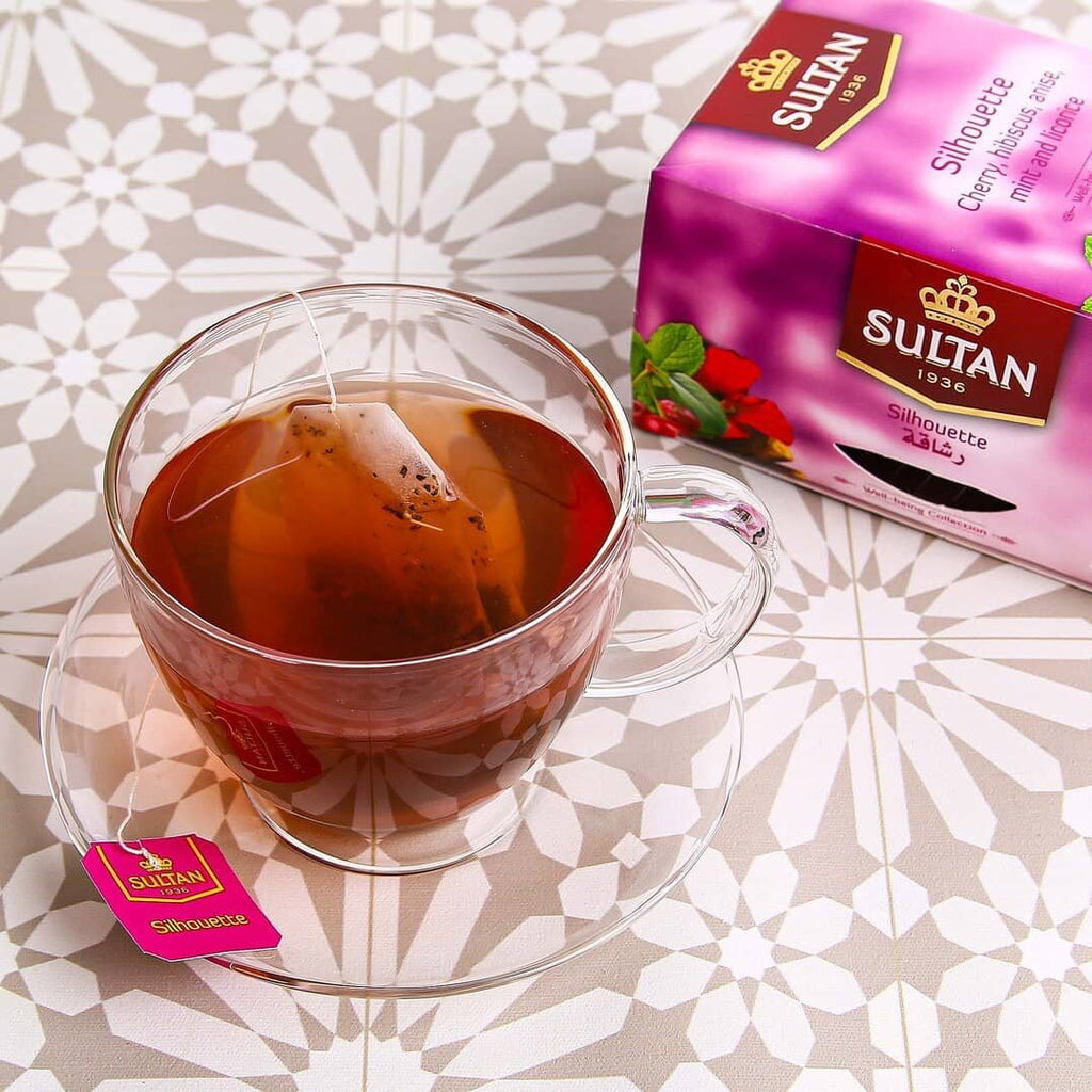 SULTAN Tisane Silhouette Tea : Cherry, Hibiscus, Anise, Mint & Liquorice - 20 Bags - Authentic from Zaytuna Mart Canada