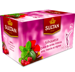SULTAN Tisane Silhouette Tea : Cherry, Hibiscus, Anise, Mint & Liquorice - 20 Bags - Authentic from Zaytuna Mart Canada