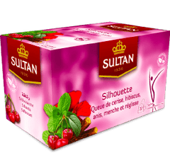 SULTAN Tisane Silhouette Tea : Cherry, Hibiscus, Anise, Mint & Liquorice - 20 Bags