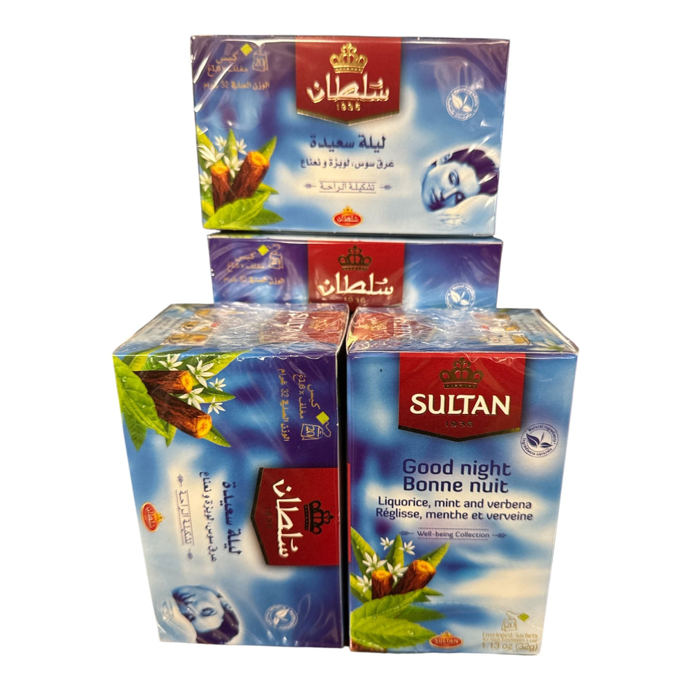 SULTAN Tisane Good Night Collection: Liquorice, Mint & Verbena – 5 Pack (20 Bags Each)