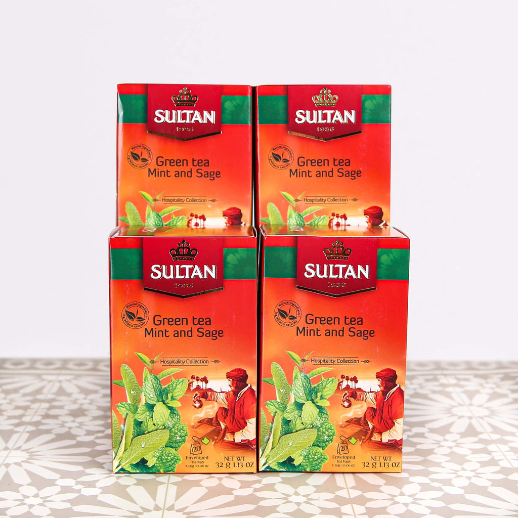 SULTAN Tisane Green tea Mint & Sage - 5 Pack (20 Bag Each) - Authentic from Zaytuna Mart Canada