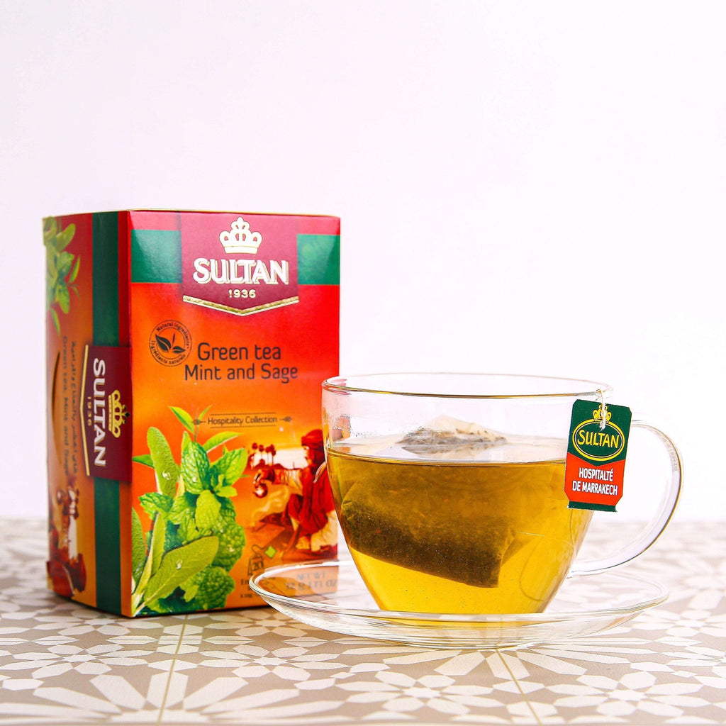 SULTAN Tisane Green tea Mint & Sage - 5 Pack (20 Bag Each) - Authentic from Zaytuna Mart Canada