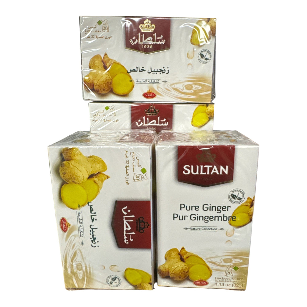 SULTAN Tisane Pure Ginger – 5 Pack (20 Bags Each)