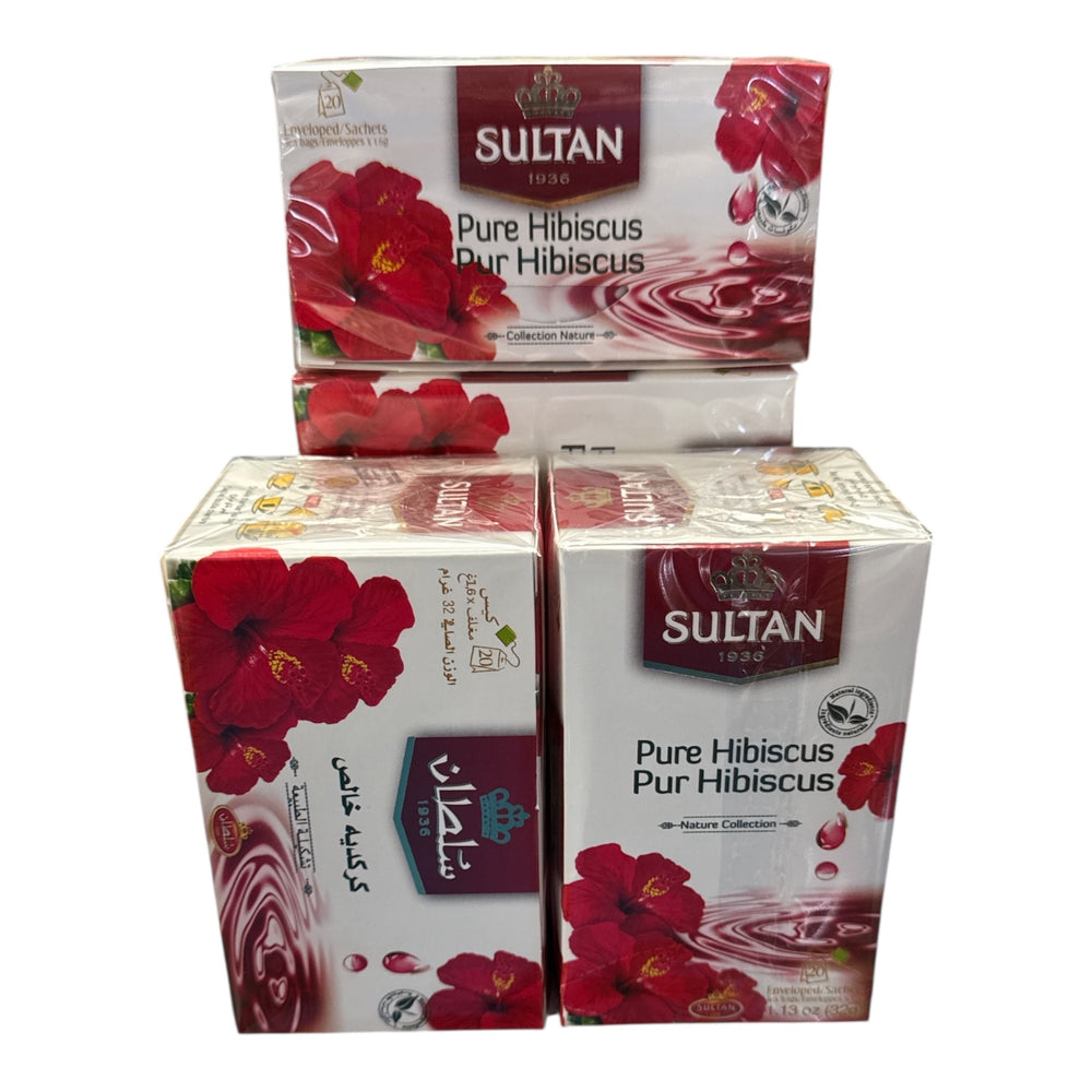 SULTAN Tisane Pure Natural Hibiscus – 5 Pack (20 Bag Each)