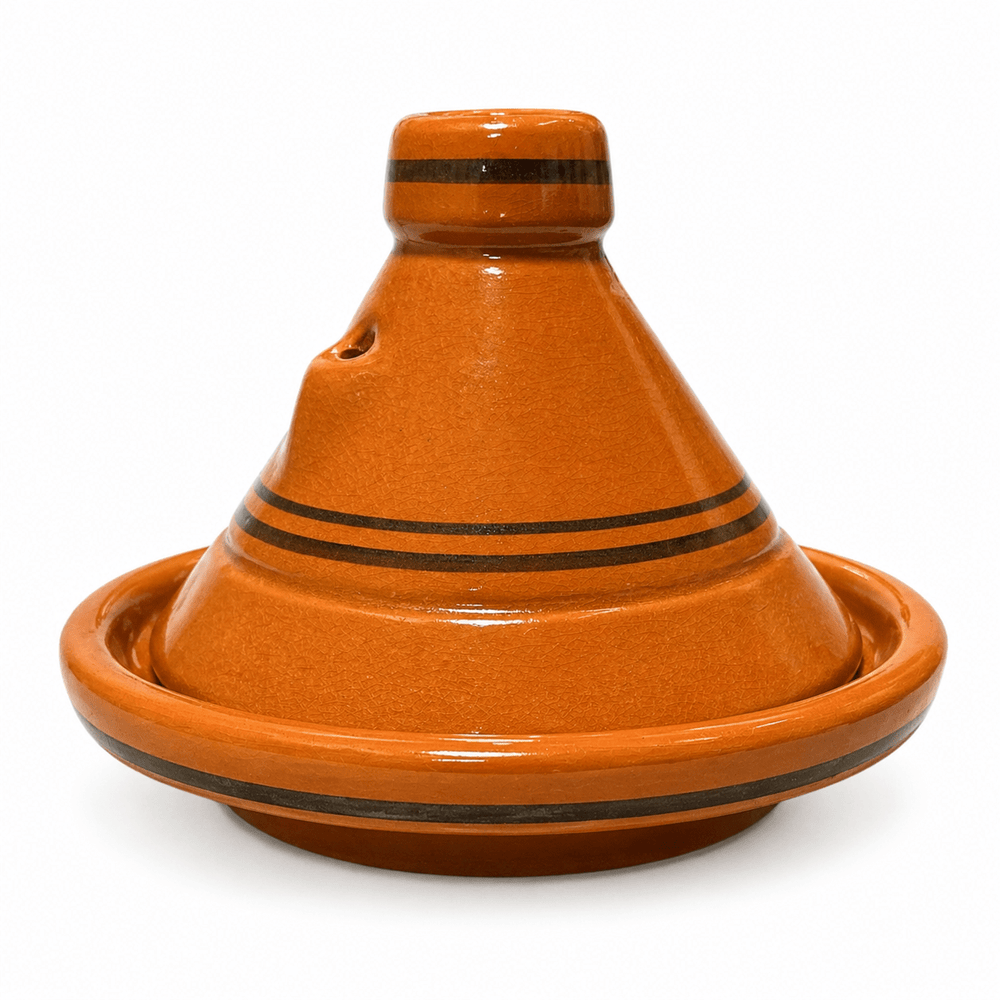 Tagine Moroccan Clay Cooking Pot Glazed Miel 25 cm