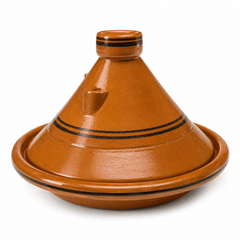 Tagine Moroccan Clay Cooking Pot Glazed Miel 35 cm