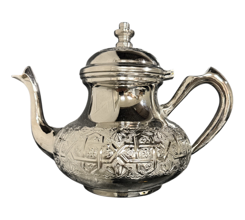 Teapot Moroccan hand crafted silver Moumtaz 1L