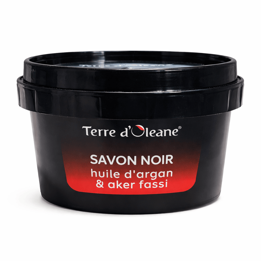 Terre d’Oleane Natural Black Soap with Argan Oil & Aker Fassi 250g – Savon Noir