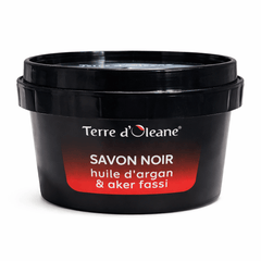 Terre d’Oleane Natural Black Soap with Argan Oil & Aker Fassi  250g - Savon Noir