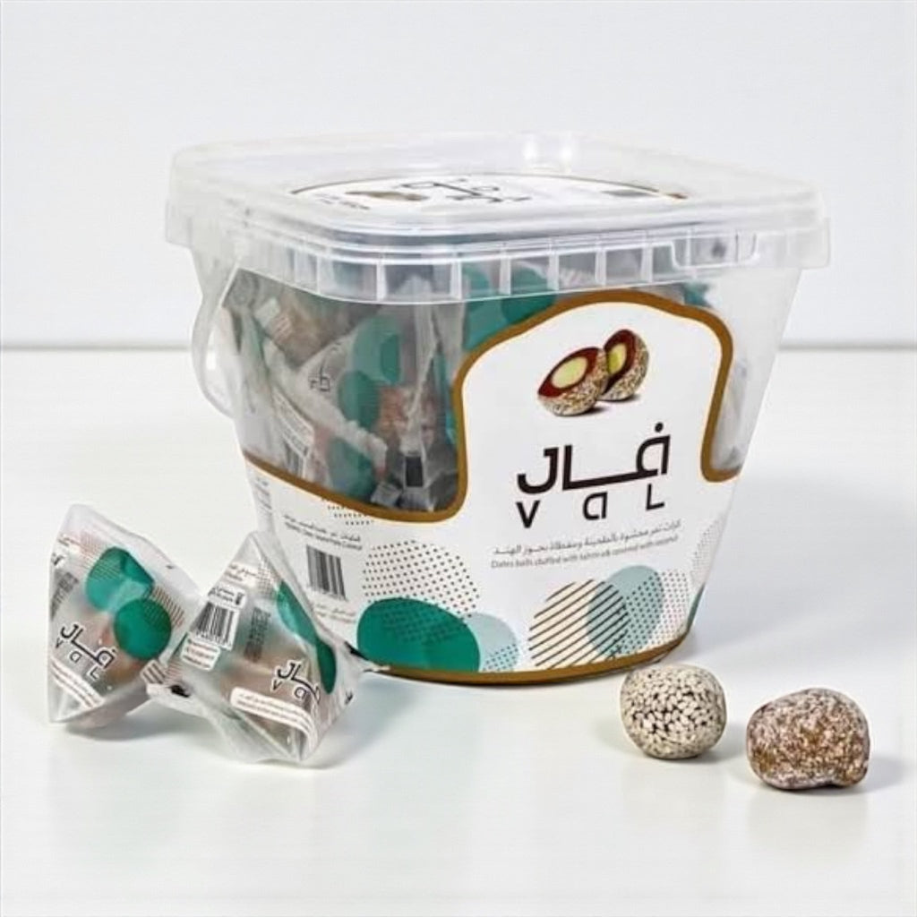 VAL Dates Balls with Tahini & Coconut 500g - Authentic from Zaytuna Mart Canada