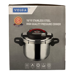 Volga 7L Stainless Steel Pressure Cooker – 18/10 Steel, Induction Ready