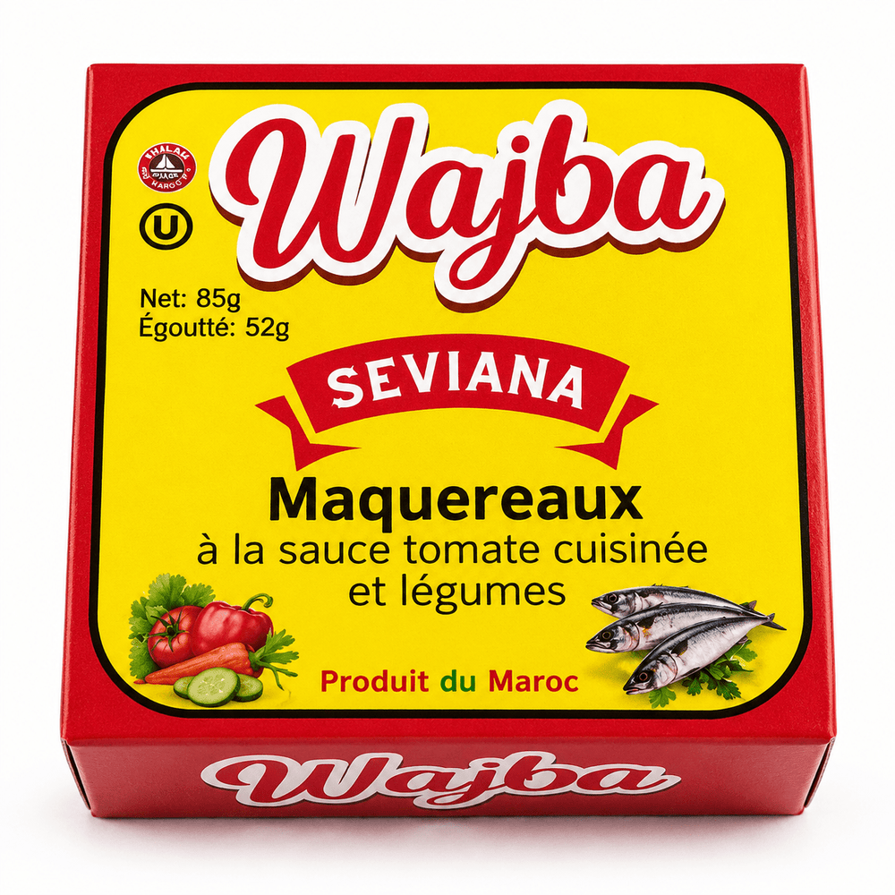 Wajba Seviana Mackerel in Tomato Sauce with Vegetables – 85g