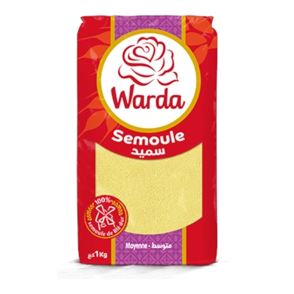 Warda Tunisian Semolina Medium 1kg - Authentic from Zaytuna Mart Canada