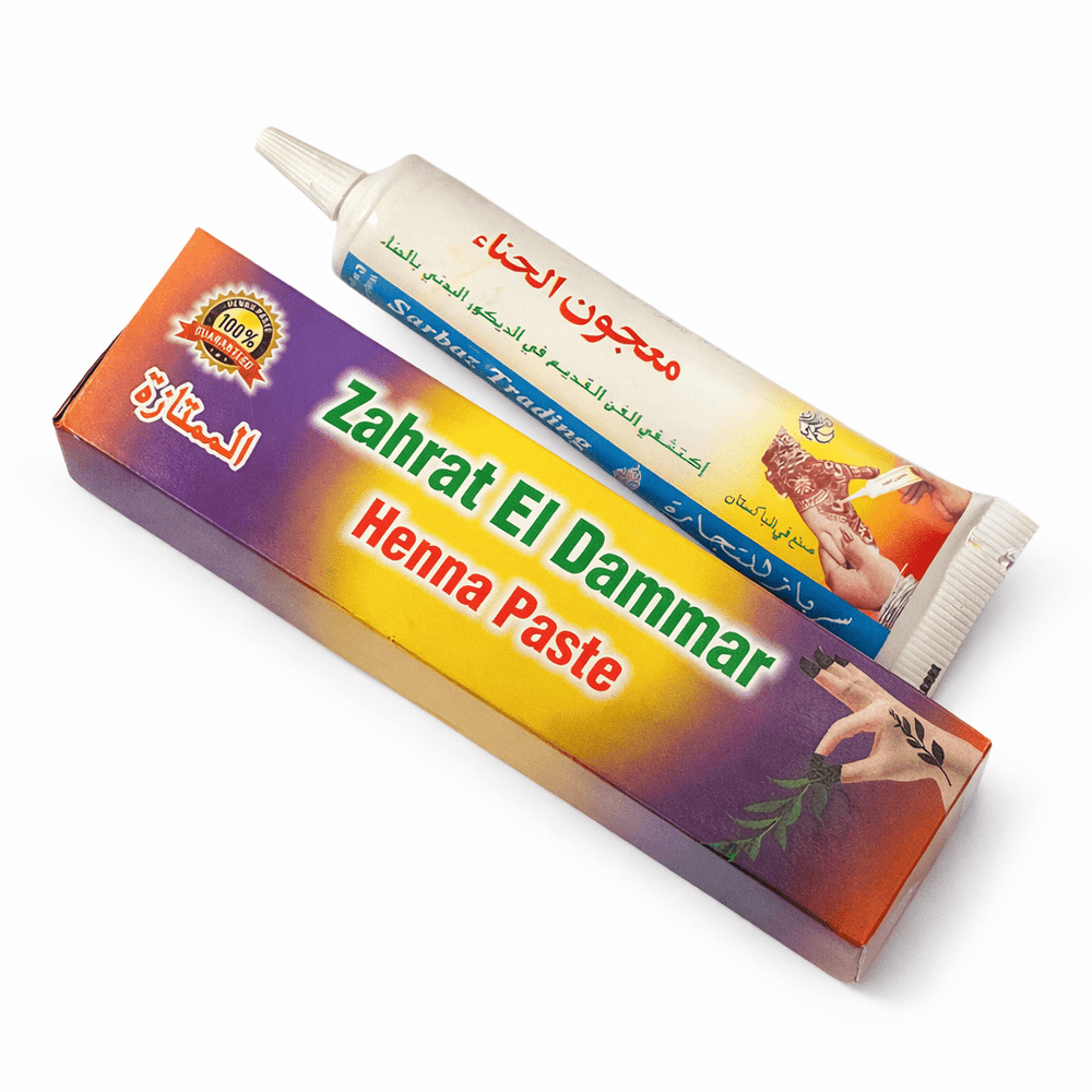 Zahrat El Dammar Henna Paste Tube for Temporary Body Art 30g