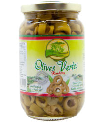 Vergers Sliced Green Olives 36 cl