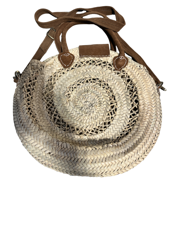Moroccan Craft Round Palm Bag 30cm