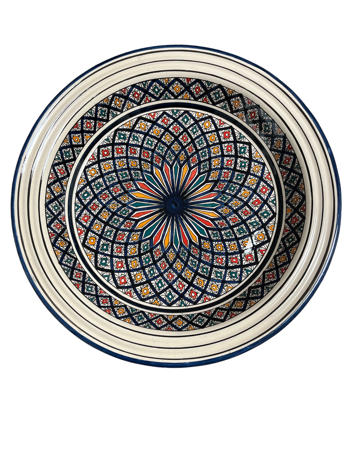 Kasriya Clay Plate Guessaa  Decorated 40 cm