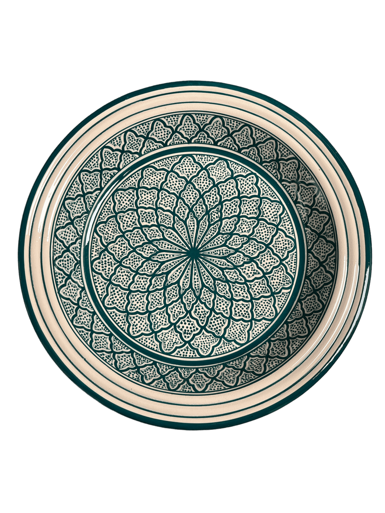 Safi Kasriya Clay Plate Guessaa Decorated 40 cm - Authentic from Zaytuna Mart Canada