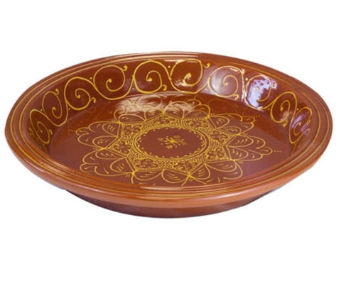 Kasriya Moroccan Clay Plate Guessaa Decorated 45 cm