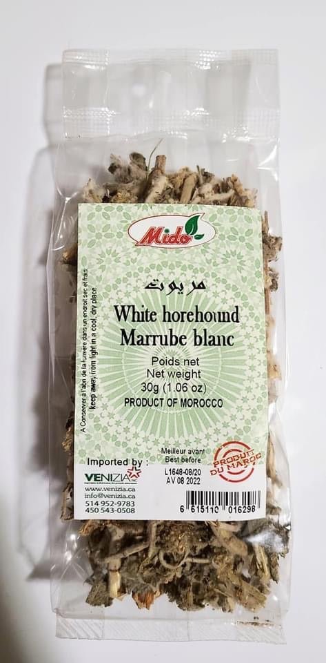 Pure Natural White Horehound 30g. مريوت - Authentic from Zaytuna Mart Canada